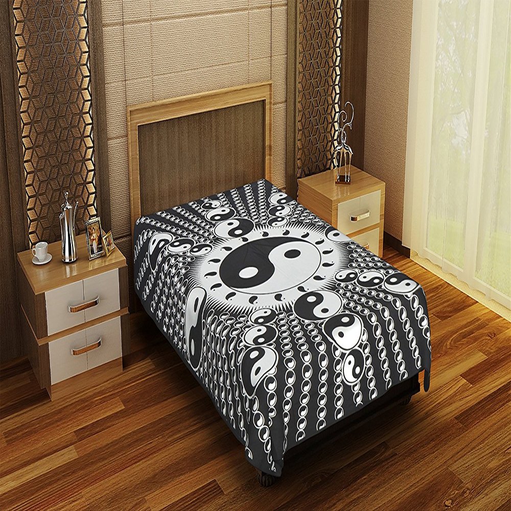 Lakshita Enterprises 100% Cotton Rajasthani Jaipuri Cotton King Size bedsheet with 2 Pillow Cover 154
