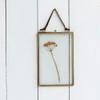 Art India Collections Glass Hanging Picture Frame for Wall Decoration, with 2 Sides Glass - 5 x 7 inch (Golden), Diwali Gifting Photo Frame, Brass and Glass Photo Frame view 1