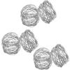 SKAVIJ Handmade Twisted Wire Mesh Napkin Rings Holders Decor Dinner Party Wedding Thanksgiving Christmas Gathering (Silver 6pcs) view 1