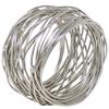 SKAVIJ Handmade Twisted Wire Mesh Napkin Rings Holders Decor Dinner Party Wedding Thanksgiving Christmas Gathering (Silver 6pcs) view 4