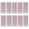 Rjkart Handmade Gift Paper Carry Bags White with Real Flower Leaf Bag Set of 10 view 1