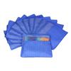 PrettyKrafts Non Woven Saree Covers With ZIP, Pack of 12, Size(17  15 Inches) Single Sari Storage Bags/Cover/Pouches for Packing New Sadi - Wardrobe Organizer For Sarees/Cloths With Top Window, Blue view 1
