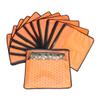 PrettyKrafts Non Woven Saree Covers With ZIP, Pack of 12, Size(17  15 Inches) Single Sari Storage Bags/Cover/Pouches for Packing New Sadi - Wardrobe Organizer For Sarees/Cloths With Top Window,Orange view 1