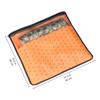 PrettyKrafts Non Woven Saree Covers With ZIP, Pack of 12, Size(17  15 Inches) Single Sari Storage Bags/Cover/Pouches for Packing New Sadi - Wardrobe Organizer For Sarees/Cloths With Top Window,Orange view 3