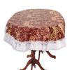 Stylista Table Cover Oval Shaped with White Border lace WxL 54x78 inches view 1