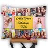 K1Gifts 9 Photos Personalized Collage Satin Pillow/Cushoin (Standard Size, White) view 1