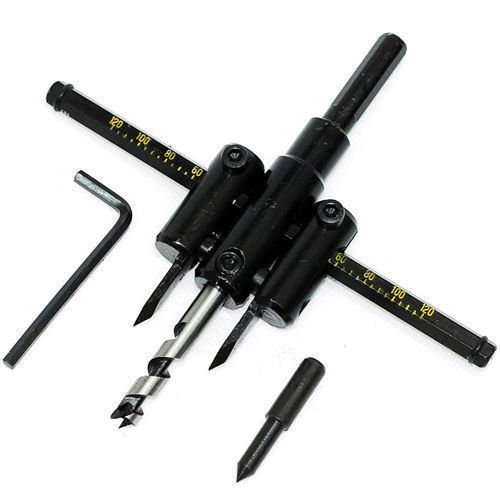 uptodateproducts Alloy Steel Tools Accessories Adjustable Metal Circle Hole Saw Drill Bit Cutter Kit