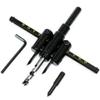 uptodateproducts Alloy Steel Tools Accessories Adjustable Metal Circle Hole Saw Drill Bit Cutter Kit view 1
