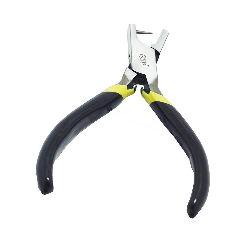 OSCAR Heavy Duty Hole Punching Pliers Round 1.5 mm Black and Yellow Silver Design for Punching (Pin Hole)
