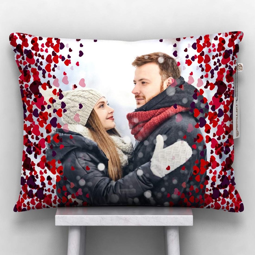 GiftsOnn Photo Personalized Photo Pillow/Cushion Valentine Day, Birthday, Anniversary, Mother's Day, Father's Day, Raakhi Pillow/Cushion (12x15 White)
