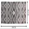 THE HOME TALK Printed Handmade Cotton Carpets | Area Rugs for Bedroom, Center Table, Living Room, Drawing Room, Hall | Machine Wash | 50 x 100 Cm | Light Grey view 2