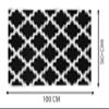 THE HOME TALK Printed Handmade Cotton Carpet | Tufted & Printed Mats | Area Rugs for Bedroom, Center Table, Living Room, Drawing Room, Hall | Machine Washable | 50X100 CM | Black view 3
