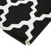 THE HOME TALK Printed Handmade Cotton Carpet | Tufted & Printed Mats | Area Rugs for Bedroom, Center Table, Living Room, Drawing Room, Hall | Machine Washable | 50X100 CM | Black view 4
