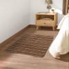 THE HOME TALK Handmade Stripes Cotton Rug | Water-Absorbent | for Bathroom, Entrance Door, Kitchen, Entry Gate, Living Room | Machine Wash | Anti-Skid | 60 x 90 CM | Brown view 1