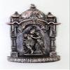 Laps of Luxury Radha Krishna Acrylic Temple in Rust Brown Colour view 1