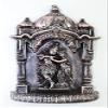Laps of Luxury Radha Krishna Acrylic Temple in Rust Brown Colour view 3