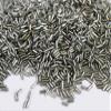 The Design Cart Silverline Gray Pipe/Bugle Beads/Glass Seed Beads (4.5 mm) (100 Grams) Standard Quality, for Jewellery Making, Beading, Arts and Crafts and Embroidery. view 1
