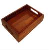 Vian Crafts' Man Elegant Wooden Hand Crafted Fruit Serving Tray For Dining Table (Brown) view 2