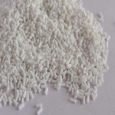The Design Cart Opaque White Pipe/Bugle Beads/Glass Seed Beads (4.5 mm) (100 Grams) Standard Quality, for Jewellery Making, Beading, Arts and Crafts and Embroidery.