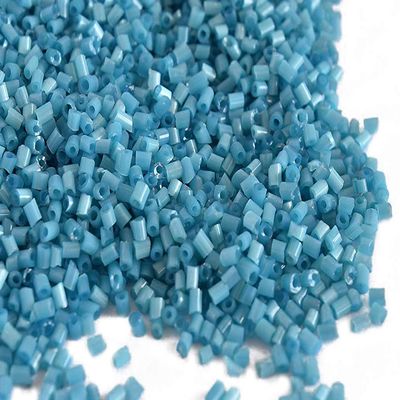 The Design Cart Opaque Turquoise 2 Cut Beads/Glass Seed Beads (11/0-2.0 mm) (100 Grams) Standard Quality, for Jewellery Making, Beading, Arts and Crafts and Embroidery.