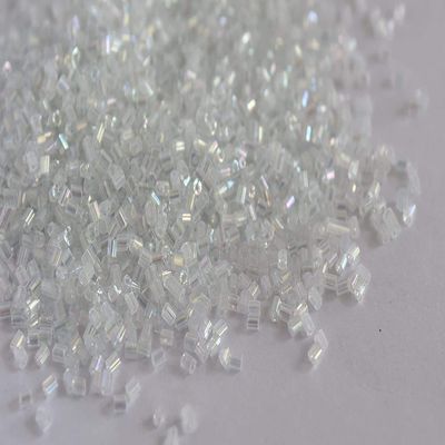 The Design Cart Transparent Rainbow White/Crystal 2 Cut Beads/Glass Seed Beads (11/0-2.0 mm) (100 Grams) Standard Quality, for Jewellery Making, Beading, Arts and Crafts and Embroidery.
