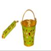 SHRI ANNAPURNA Metal Laddu Gopal Holi Pichkari And Bucket Set (pichkari small : 8.5 cm ,medium 9.5 cm bucket small : 3.5 cm, medium 4.5 cm., Yellow) view 1