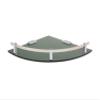 Spiry 9x9 inch Acrylic Wall Mount Bathroom Corner Shelf-Rack-Wall Shelves(Black) view 1