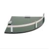 Spiry 9x9 inch Acrylic Wall Mount Bathroom Corner Shelf-Rack-Wall Shelves(Black) view 3
