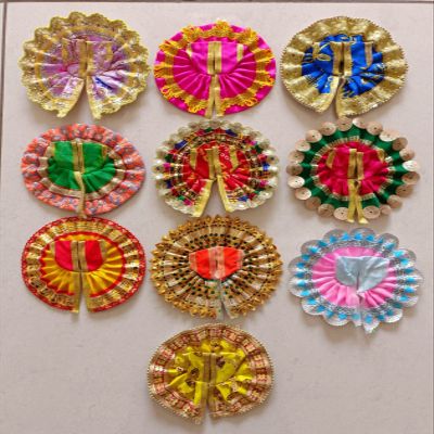 VARNI CREATION Silk God Poshak (5 inch, Multicolour)