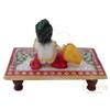 Crafticia Marble Rectangle Pooja Chowki with Lord Krishna or Laddu Gopal Idol Showpiece - 6x4 Bajot, 2.5 inch view 4