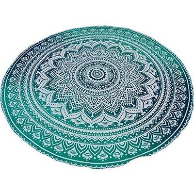 Textile export creations Creations Indian Tapestry Mandala Round Mandala Center Table Cover/Traditional Cotton Round Table Cover/Dining Tablecloth - Multi, Queen