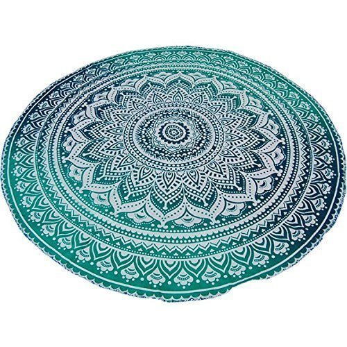 Textile export creations Creations Indian Tapestry Mandala Round Mandala Center Table Cover/Traditional Cotton Round Table Cover/Dining Tablecloth - Multi, Queen