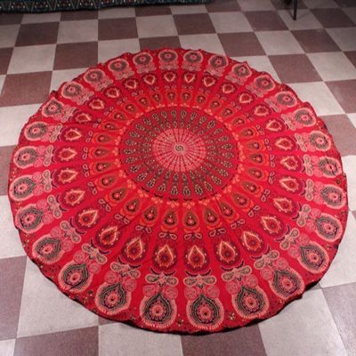 Textile export creations Cotton Centre Table Cover (Set of 1, Multicolour)