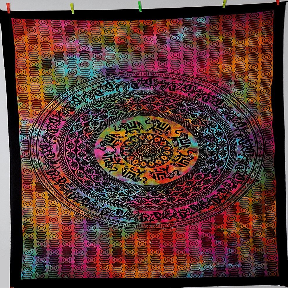 Textile export creations creations Bedsheet for Single Bed Textile export creations creations Beautiful Lotus Buddha Psychedelic Exclusive Indian Mandala Bed Cover Twin Hippie Bohemian Throw Wall Hanging Indian Bedspread Tapestry
