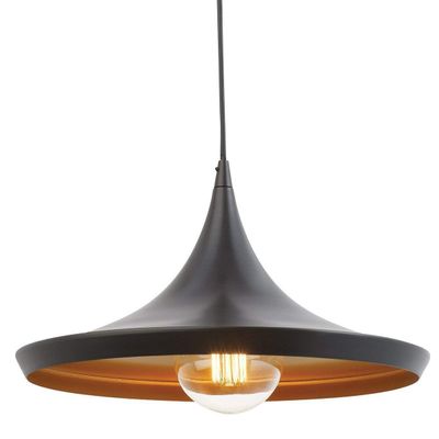 R@DIANT Vintage Black Metal Tawa Hanging Light, Pendant Ceiling Light and Lamp