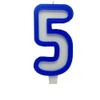 Funcart Blue and White Numerical 5 Style Candle for 5th Birthday Decoration/Cake Topper,Cake Decoration,Birthday Decoration view 2