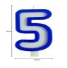 Funcart Blue and White Numerical 5 Style Candle for 5th Birthday Decoration/Cake Topper,Cake Decoration,Birthday Decoration view 3