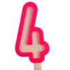 Funcart Pink and White Numerical 4 Style Candle for 4th Birthday Decoration/Cake Topper,Cake Decoration,Birthday Decoration view 1