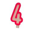 Funcart Pink and White Numerical 4 Style Candle for 4th Birthday Decoration/Cake Topper,Cake Decoration,Birthday Decoration view 2