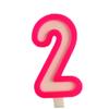 Funcart Pink and White Numerical 2 Style Candle for 2nd Birthday Decoration/Cake Topper,Cake Decoration,Birthday Decoration view 1