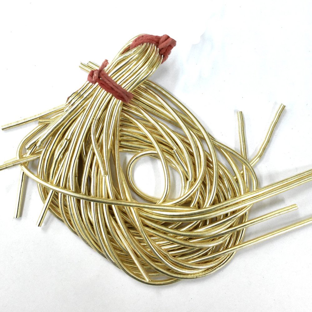 Embroiderymaterial Dapka For Aari, Zardosi Embroidery & Jewellery Work,3MM, Smooth Finish, Light Gold Color(100 Gram)