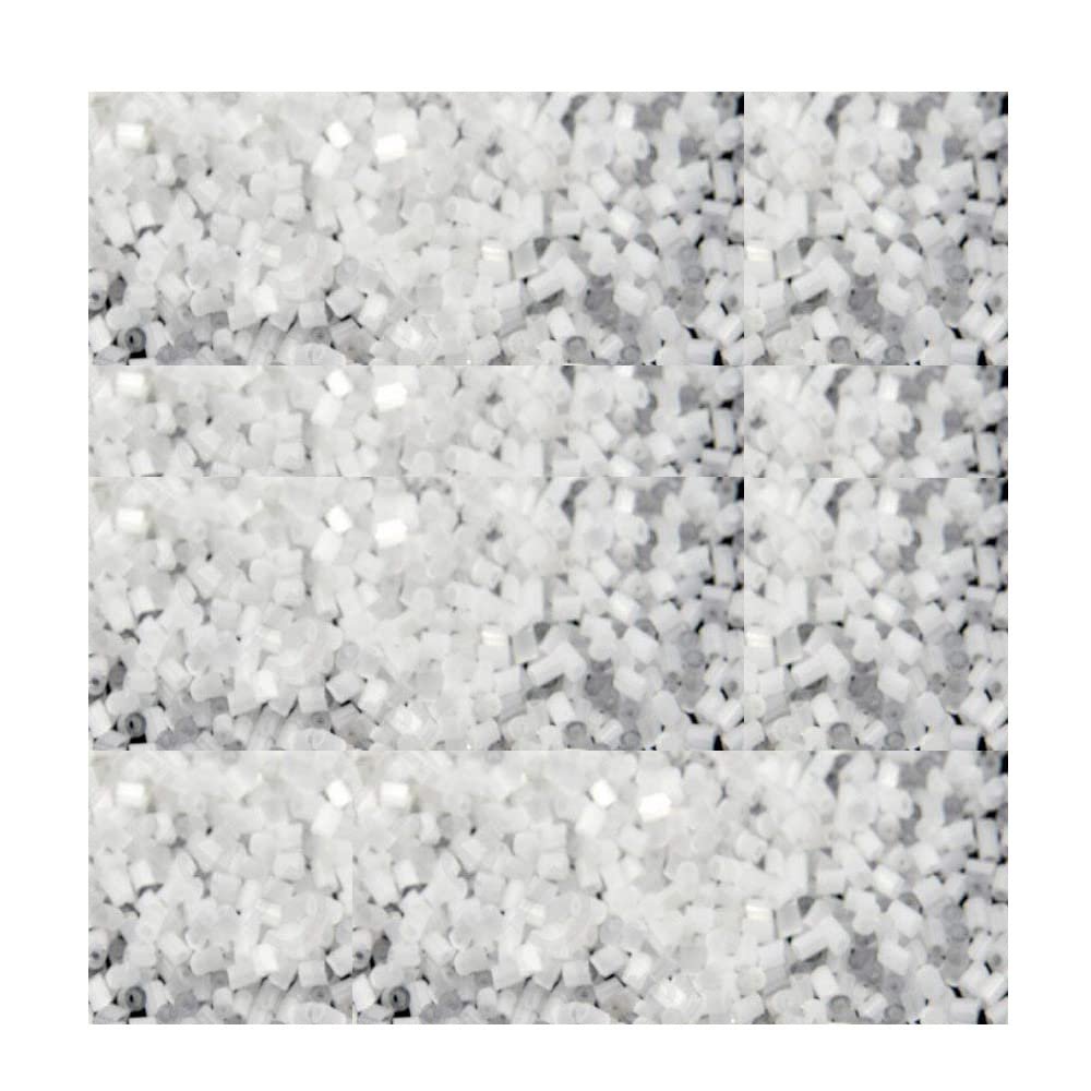 The Design Cart Translucent White 2 Cut Seed Beads for Jewelry Making, Bracelet, Necklace, Dress Material,Embriodery Size-11/0-2.0 mm, Pack of 100 Grams