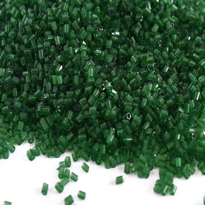 The Design Cart Transparent Green 2 Cut Beads/Glass Seed Beads (11/0-2.0 mm) (100 Grams) Standard Quality, for Jewellery Making, Beading, Arts and Crafts and Embroidery.