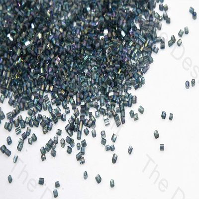 The Design Cart Sapphire Blue Rainbow 2 Cut Seed Beads for Jewellery Making, Embroidery, Beading, Art and Craft Supplies (11/0-2.0 mm / 100 Grams) Standard Quality