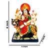 KRISHNAGALLERY Polyresin Sherawali Mata Durga Maa Murti Statue For Pooja Vaishno Devi Idol 6 Inch( Multicolour) view 2