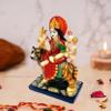 KRISHNAGALLERY Polyresin Sherawali Mata Durga Maa Murti Statue For Pooja Vaishno Devi Idol 6 Inch( Multicolour) view 4