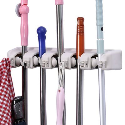 E-WARE Broom Holder and Garden Tool Organizer for Rake or Mop Handles Up