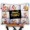k1gifts Personalized 8 Photos and Birthday Name Pillow/Cushion (12X15 - White) view 1
