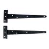 Adonai Hardware Makheloth Antique Iron Light Duty T-Hinge (10 Inch x 2pack, Black Powder Coated) view 1