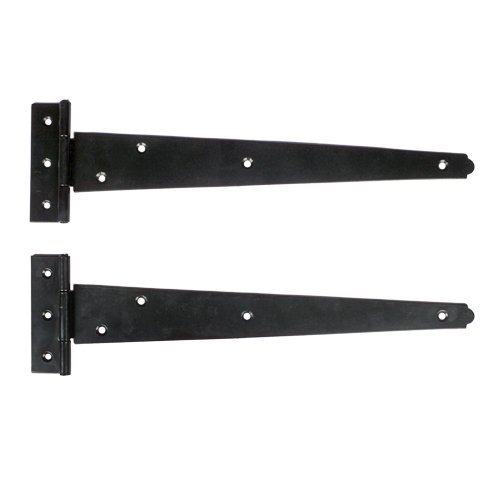 Adonai Hardware Iron T-Hinge (12", Black Powder Coated) (Supplied as 2 Pieces per Pack)